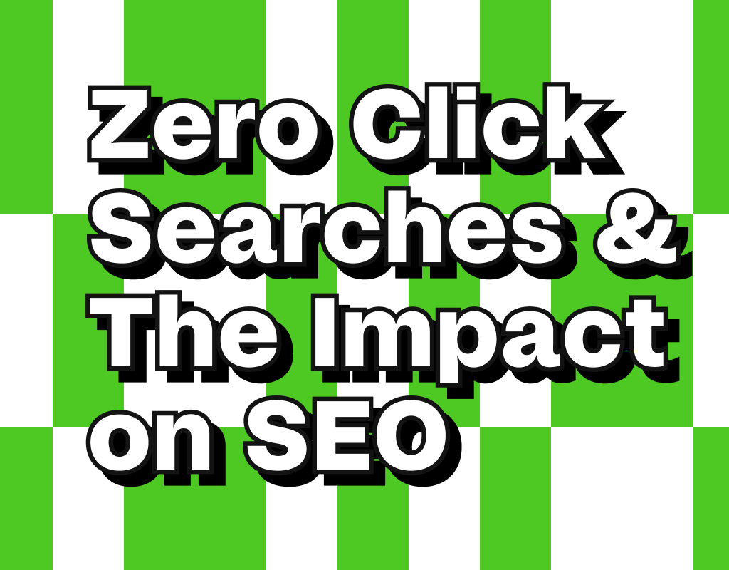 Image illustrating the concept of zero-click searches and their impact on SEO, with a crossed-out cursor.